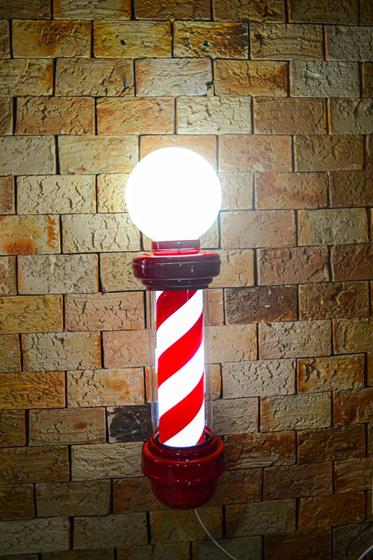 Imagem de Barber pole 75cm com globo vermelho bivolt megan