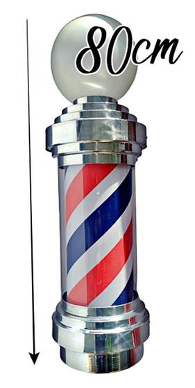 Imagem de Barber Pole Giratório 80Cm Tamanho Big Designer Clássico.