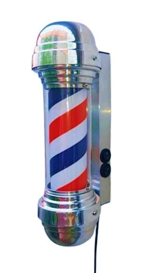 Imagem de Barber Pole Mini 30Cm Kit 2 Un Voltagem Bivolt Giratório.