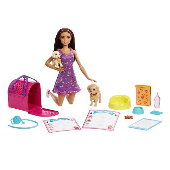 Imagem de Barbie Adota um Cachorrinho Morena HKD86