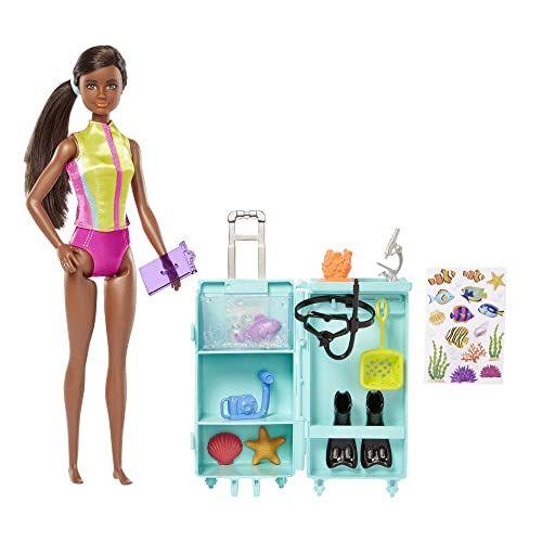Barbie Biologo Marinho Doll 10 Acessorios Aventura Submarina de Brinquedo Boneca Barbie Magazine Luiza