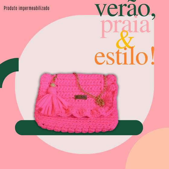 Imagem de Barbie - Bolsa feita com fio de malha em crochê.