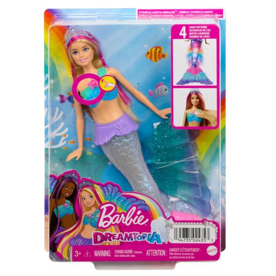 Imagem de Barbie Boneca Sereia Dreamtopia Muda De Cor Mattel Gtf89