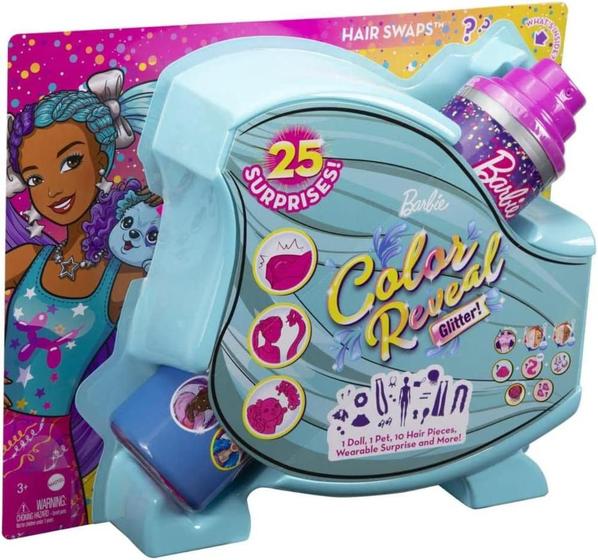 Barbie Boneca Supresa Color Reveal Glitter Mattel - HBG38 - Boneca ...