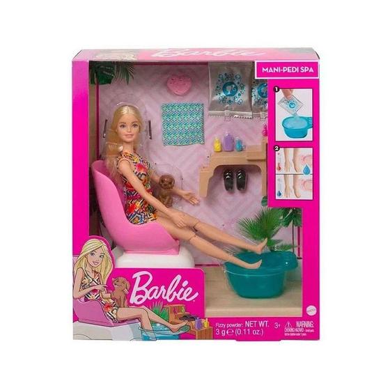 Boneca Barbie Ghn07 Mattel Boneca Barbie Self-Care Spa De Manicure