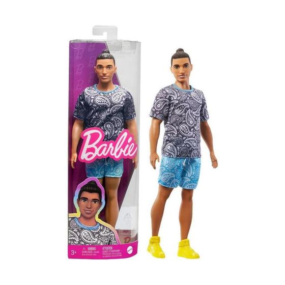 Imagem de Barbie Boneco Ken Fashionista Moreno com Coque - Mattel