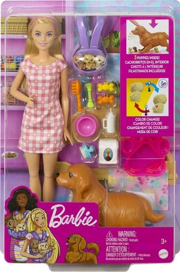 Imagem de Barbie Cachorrinho Pets Filhotes Recém Nascidos - Mattel