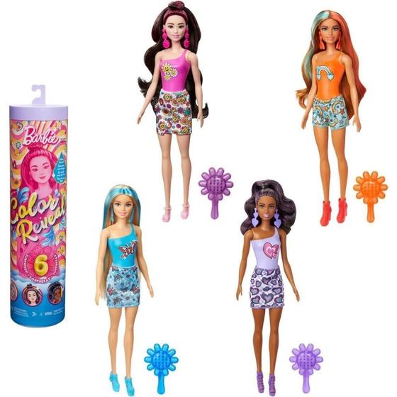 Imagem de Barbie Color Reveal 6 Surpresas Série Ritmo Arco-Íris Hrk06