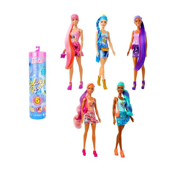 Imagem de Barbie Color Reveal Boneca Looks Denim HNX04 Mattel