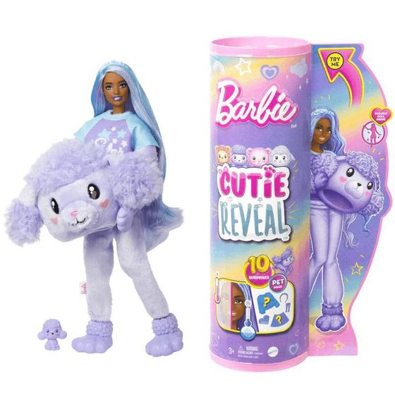 Imagem de Barbie Cutie Reveal Boneca Camisetas Fofas Poodle - Mattel