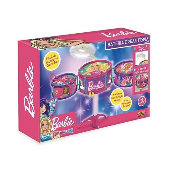 Imagem de Barbie Dreamtopia Bateria Infantil - Fun F0090-8