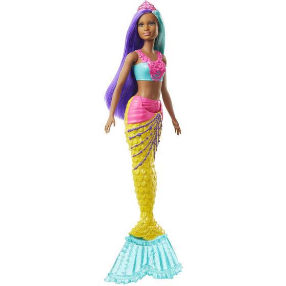 Imagem de Barbie Dreamtopia Mermaid Doll, 12 polegadas, Teal e Cabelo Roxo, multi