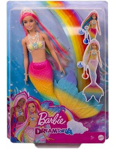 Imagem de Barbie Dreamtopia Sereia Arco Íris Muda De Cor na Agua - Mattel