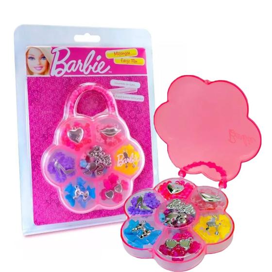 Imagem de Barbie Estojo Flor com Miçangas - Faça Colar e Pulseira - Fun