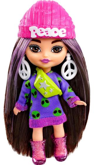 Imagem de Barbie Extra Mini Minis cm cabelo moreno, Alien Swe ~ para bonecas em miniatura