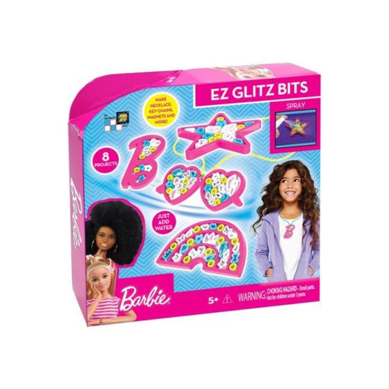 Imagem de Barbie Ez Glitz Bits Kit Para Fazer Colar Chaveiro C/ Spray