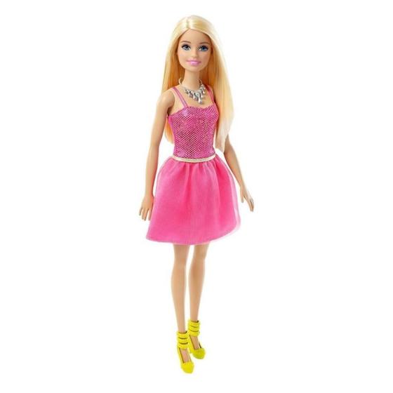 Imagem de Barbie Fashion Glitter Vestido Pink com Fita Amarela - T7580/2 - Mattel