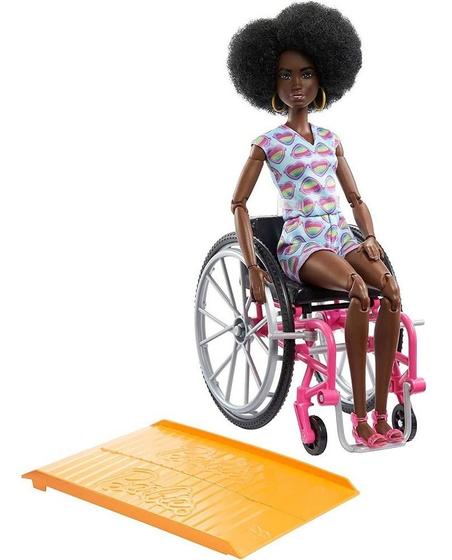 Imagem de Barbie Fashionista Cadeira De Rodas Negra Hjt14 - Mattel