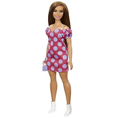 Imagem de Barbie Fashionistas Doll  171, com Polka Dot Dress, Brinquedo para Crianças de 3 a 8 anos