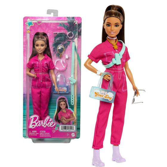 Imagem de Barbie Filme Boneca Moda Rosa Com Acessórios HPL76 - Mattel