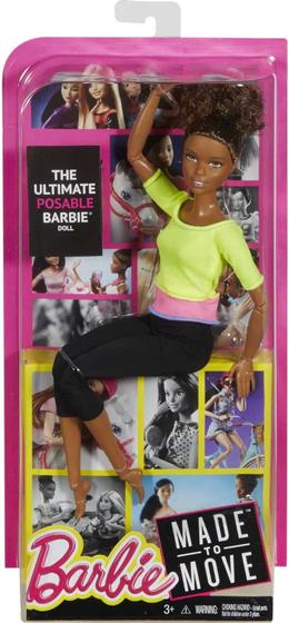 Imagem de Barbie Made To Move Negra Primeira Versão Mattel