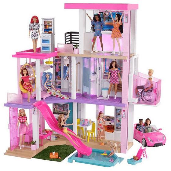 Barbie Mega Casa dos Sonhos Com Salao de Festas Luz e Som GRG93 Mattel Casinha de Boneca Magazine Luiza