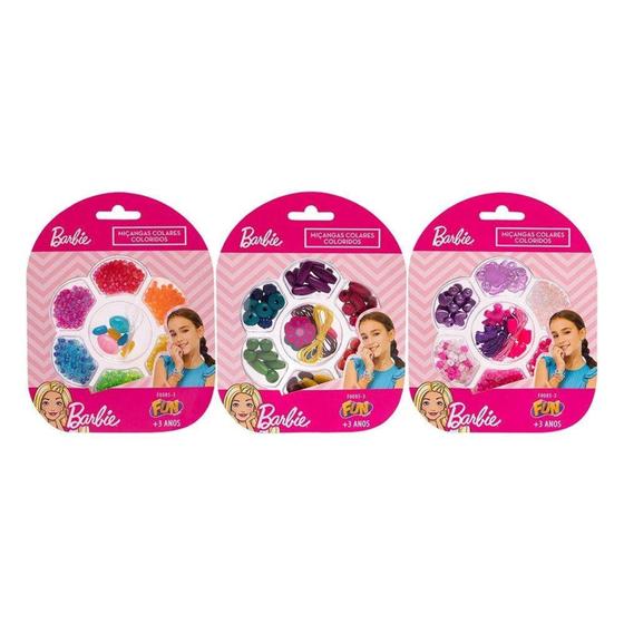 Imagem de Barbie - Miçangas Colares Coloridos SORTIDOS - Fun - FUN TOYS