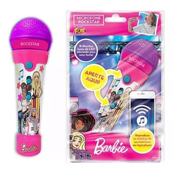 Imagem de Barbie Microfone de Rockstar com Função MP3 Player e Luz de LED F0020-0 - Fun