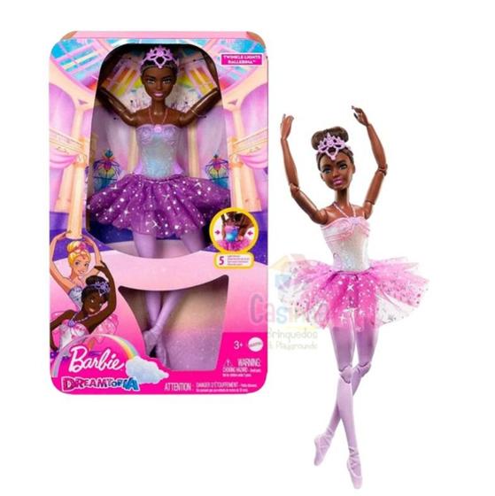 Imagem de Barbie Negra Dreamtopia Bailarina Luzes Brilhantes
