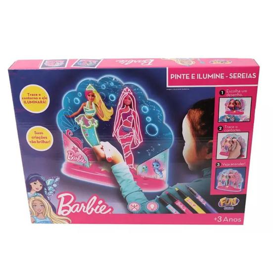 Imagem de Barbie Pinte E Ilumine Sereias Fun F0123-5