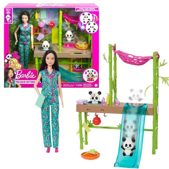 Imagem de Barbie Profissões Cuidados E Resgate De Pandas HKT77 Mattel