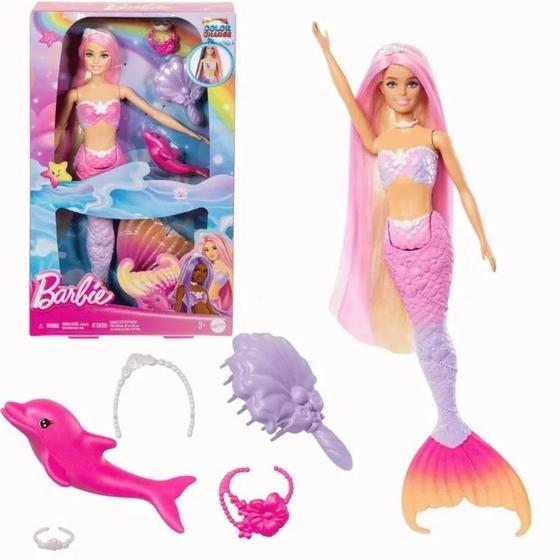 Imagem de Barbie Sereia Cores Mágicas Cabelo Roxo Color Change