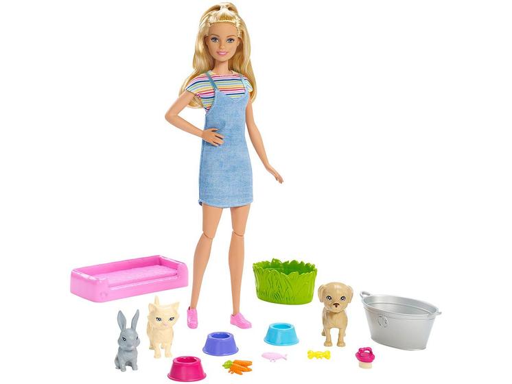 Imagem de Barbie Sisters and Pets Banho De Cachorrinhos 32cm