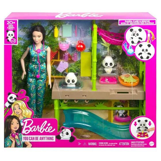 Imagem de Barbie Temática Cuidados E Resgate Do Panda Mattel - 194735108015