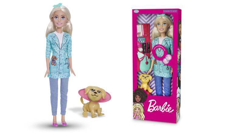 Imagem de Barbie veterinaria fala 12 frases Boneca Barbie veterinária com pet Brinquedo 1289 original Mattel