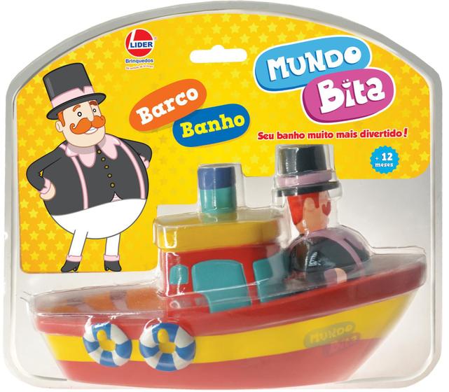 Imagem de Barco Banho Vinil Mundo Bita Saboneteira Lider Brinquedos