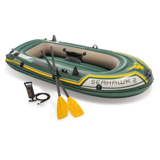 Barco Bote Inflável Intex Seahawk 200 Kg Par de Remos Bomba Menor preço em Barco Bote Inflável Intex Seahawk 200 Kg Par de Remos Bomba