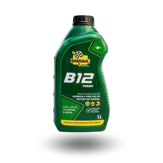 Imagem de Bardahl B12 Turbo 1 Litro - Aditivo Automotivo para Cárter de Motores à Diesel - Película de Ação Polar  