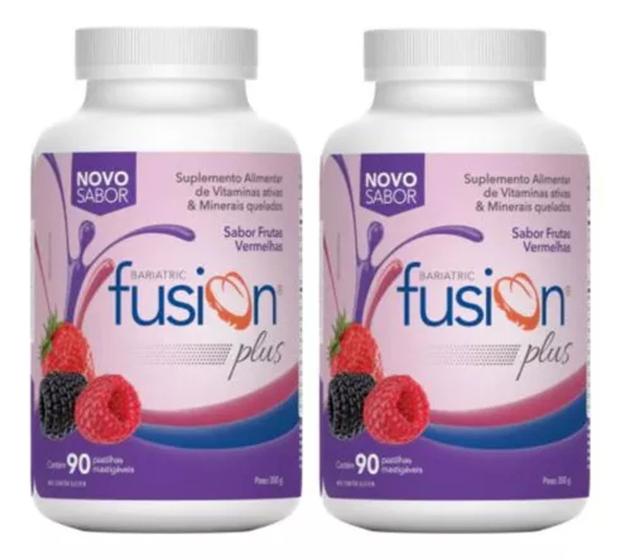 Imagem de Bariatric Fusion Plus, 90 Pastilhas, Kit C/2 Escolha O Sabor