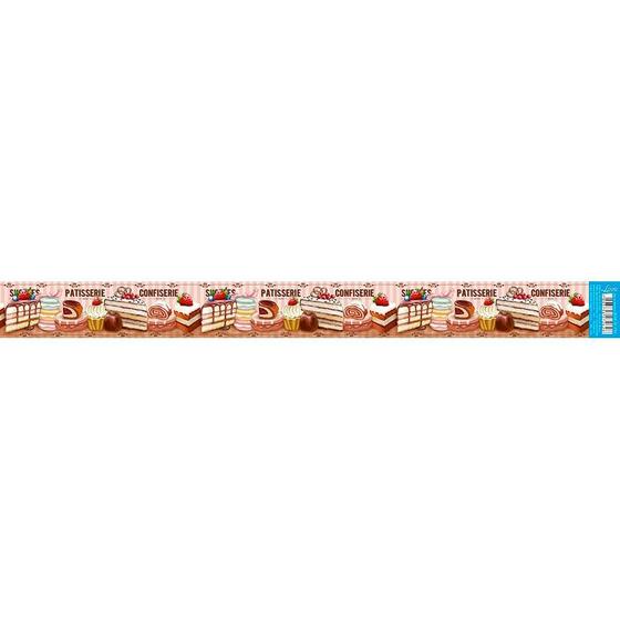 Imagem de Barra Adesiva para Decoupage Litoarte 43,6 x 4 cm - Modelo BDA-IV - 782 Patisserie Doces
