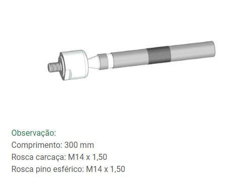 Imagem de Barra Axial de Direção 207 206 Hoggar 2001 em diante Bortec BA 8116