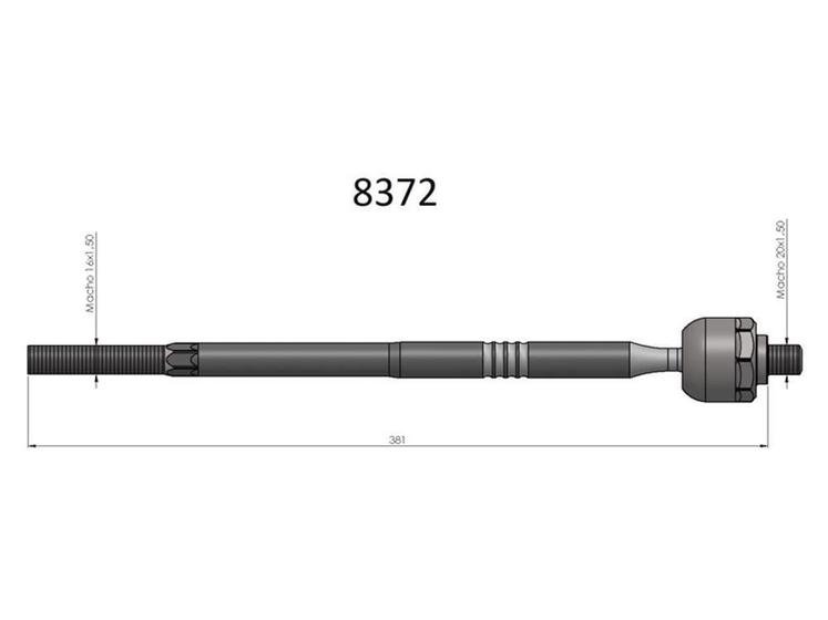 Imagem de Barra Axial Ld Transit Bortec Aro 16 Ba8372