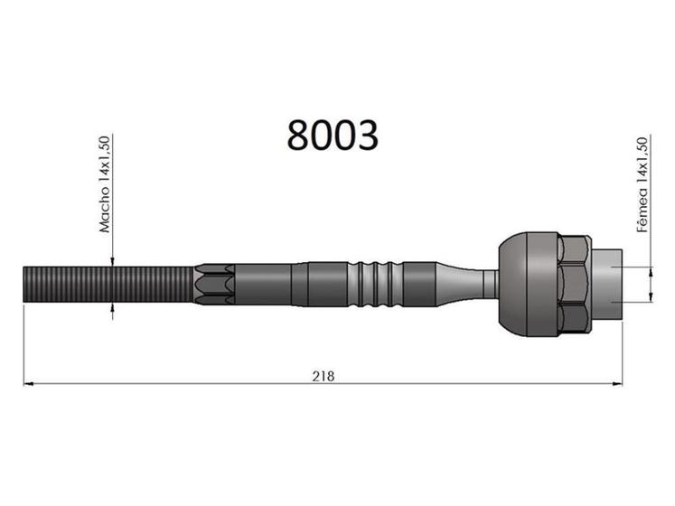 Imagem de Barra Axial Uno Premio Elba Fiorino 91 92 93 94 95 96