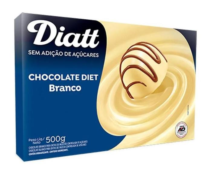 Imagem de Barra Chocolate Diet Branco 500g - Diatt