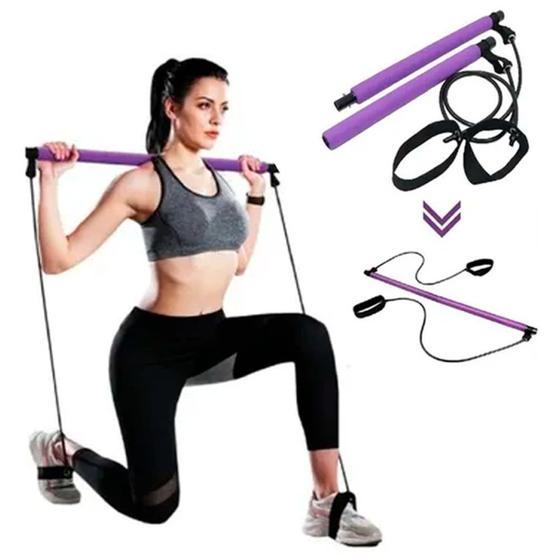 Barra de agachamento com elastico para exercicios e yoga - Bazar Bom -  Barra de Musculação - Magazine Luiza