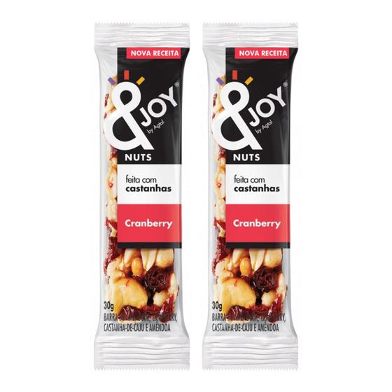 Imagem de Barra de Cereais &Joy Mixed Nuts Cranberry Caixa com 2 Unidades de 30g cada