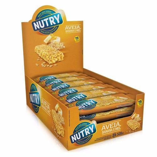 Barra De Cereais Nutry Aveia, Banana e Mel 22gr C/24 - Nutrimental Menor preço em Barra De Cereais Nutry Aveia, Banana e Mel 22gr C/24 - Nutrimental