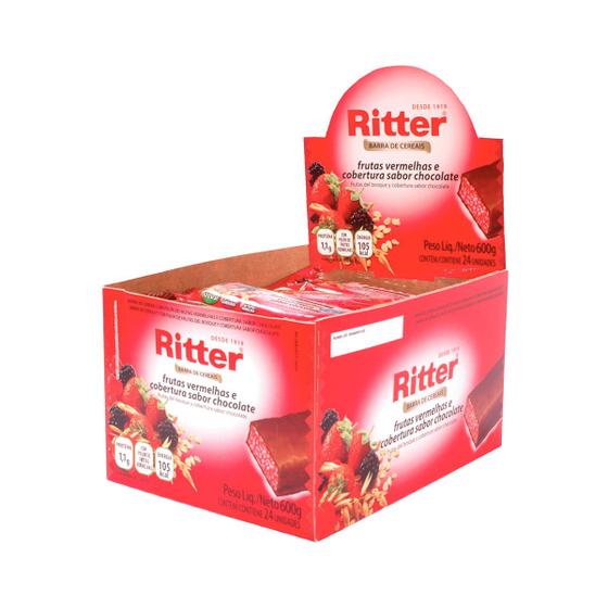 Imagem de Barra de Cereal Frutas Vermelhas com Chocolate display com 24 un - Ritter