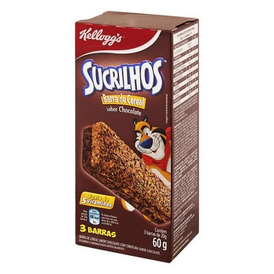 Imagem de Barra de Cereal Sucrilhos sabor Chocolate - caixa com 3 unidades Kellogg's