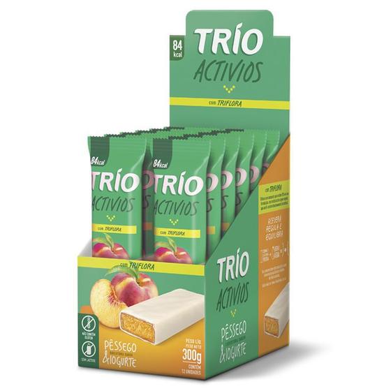 Imagem de Barra De Cereal Trio Activios com 12 unid Pêssego com Iogurte